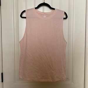 Light pink fabletics muscle tank size S